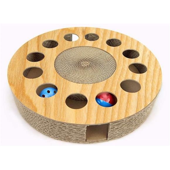 Cat Toy with Sturdy Scratching Pads and 2 Jingly Balls for All Ages of Cats - Picture 4 of 6